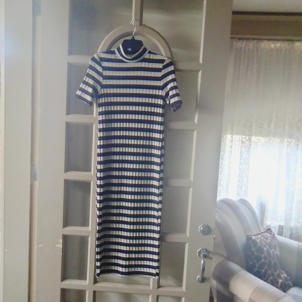 Zara Striped Black and White Dress